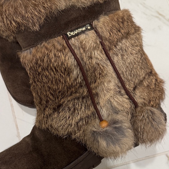 BearPaw Brown Faux Fur Boots size 7 - Picture 3 of 7